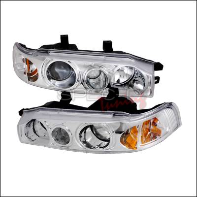 Honda Accord Spec-D Halo Projector Headlights - Chrome - 2LHP-ACD90-KS