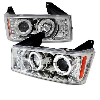Chevrolet Colorado Spec-D Halo LED Projector Headlights - Chrome - 2LHP-COL04H-TM