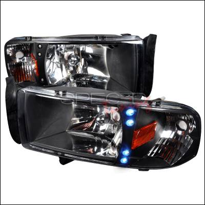 Dodge Ram Spec-D Crystal Housing LED Headlights - Black - 2LH-RAM94JM-RS