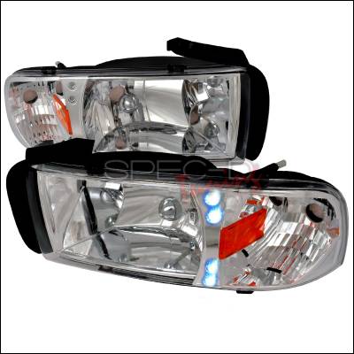 Dodge Ram Spec-D Crystal Housing LED Headlights - Chrome - 2LH-RAM94-RS
