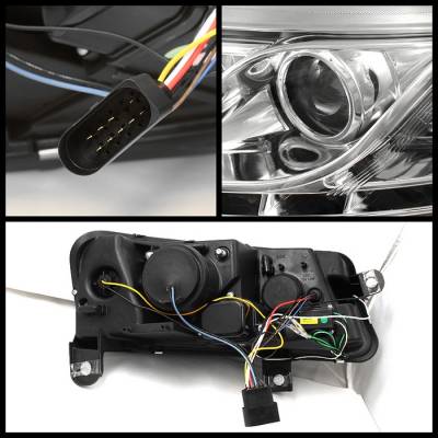 Spyder - Audi A6 Spyder Projector Headlights DRL - Chrome - 444-ADA605-DRL-C - Image 2