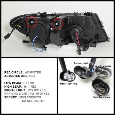 Spyder - BMW 3 Series 4DR Spyder Projector Headlights - LED Halo - Black - 444-BMWE4602-4D-AM-BK - Image 2