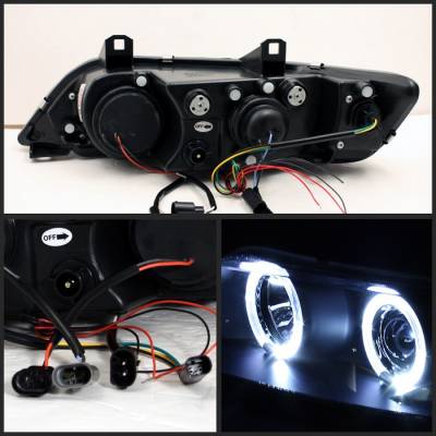 Spyder - BMW Z3 Spyder Projector Headlights - LED Halo - Black - 444-BMWZ396-HL-BK - Image 2