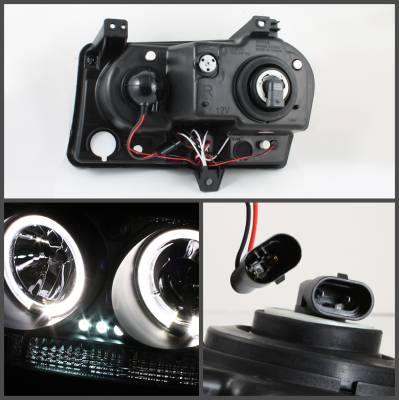 Spyder - Chrysler 300 Spyder Projector Headlights - LED Halo - LED - Black - 444-C309-HL-BK - Image 2