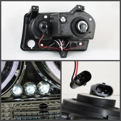 Spyder - Chrysler 300 Spyder Projector Headlights - LED Halo - LED - Chrome - 444-C309-HL-C - Image 2
