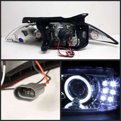 Spyder - Chevrolet Cavalier Spyder Projector Headlights - LED Halo - replaceanle LEDs - Chrome - 444-CCAV95-C - Image 2