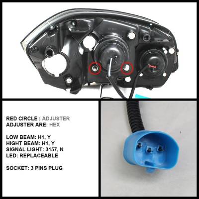 Spyder - Chevrolet Cobalt Spyder Projector Headlights - CCFL Halo - LED - Black - 444-CCOB05-CCFL-BK - Image 2