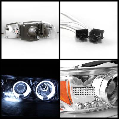 Spyder - GMC Sierra Spyder Projector Headlights - CCFL Halo - LED - Chrome - 444-CDE00-CCFL-C - Image 2
