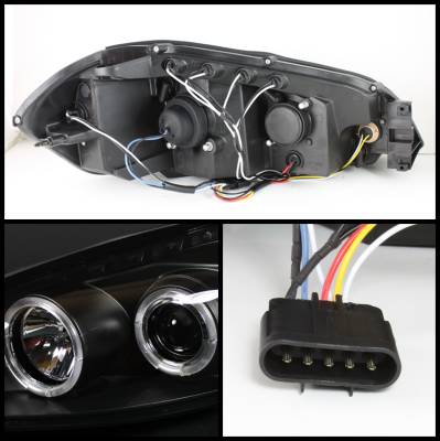 Spyder - Chevrolet Impala Spyder Projector Headlights - CCFL Halo - LED - Black - 444-CHIP06-CCFL-BK - Image 2