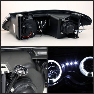 Spyder - Chrysler 300 Spyder Projector Headlights - LED Halo - LED - Black - 444-CHR300M99-HL-BK - Image 2