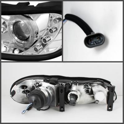 Spyder - Chevrolet Malibu Spyder Projector Headlights - LED Halo - LED - Chrome - 444-CM97-HL-C - Image 2