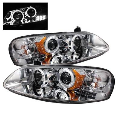 Chrysler Sebring Spyder Projector Headlights - LED Halo - LED - Chrome - 444-CSEB01-HL-C