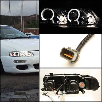 Spyder - Dodge Avenger Spyder Projector Headlights - LED Halo - LED - Chrome - 444-DAV97-HL-C - Image 2