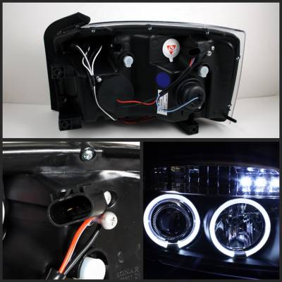 Spyder - Dodge Dakota Spyder Projector Headlights - LED Halo - Black - 444-DDAK05-BK - Image 2