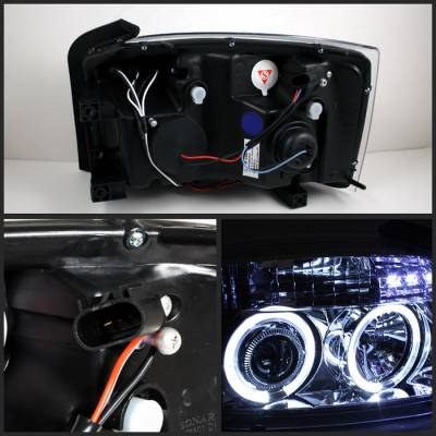 Spyder - Dodge Dakota Spyder Projector Headlights - LED Halo - Chrome - 444-DDAK05-C - Image 2