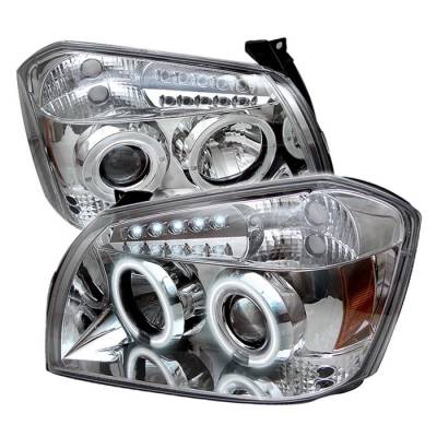 Dodge Magnum Spyder Projector Headlights - CCFL Halo - LED - Chrome - 444-DMAG05-CCFL-C