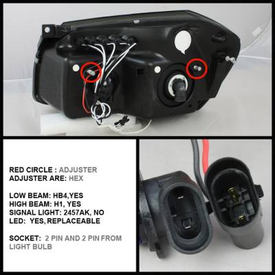 Spyder - Dodge Magnum Spyder Projector Headlights - CCFL Halo - LED - Chrome - 444-DMAG05-CCFL-C - Image 2