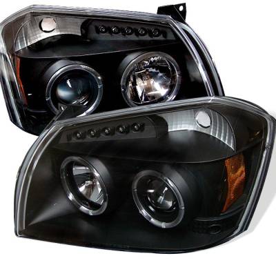 Dodge Magnum Spyder Projector Headlights - LED Halo - LED - Black - 444-DMAG05-LED-BK