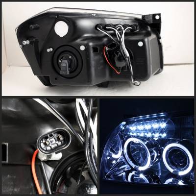 Spyder - Dodge Magnum Spyder Projector Headlights - LED Halo - LED - Chrome - 444-DMAG05-LED-C - Image 2