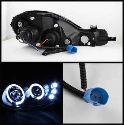 Spyder - Dodge Neon Spyder Projector Headlights - LED Halo - LED - Black - 444-DN00-HL-BK - Image 2