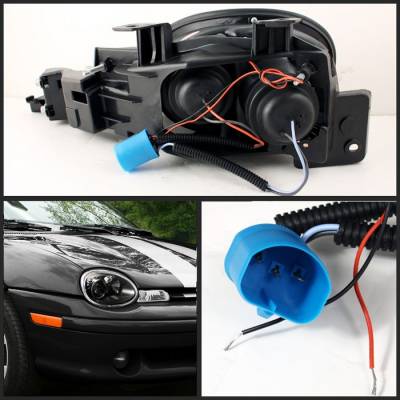 Spyder - Dodge Neon Spyder Projector Headlights - LED Halo - Black - 444-DN95-HL-BK - Image 2