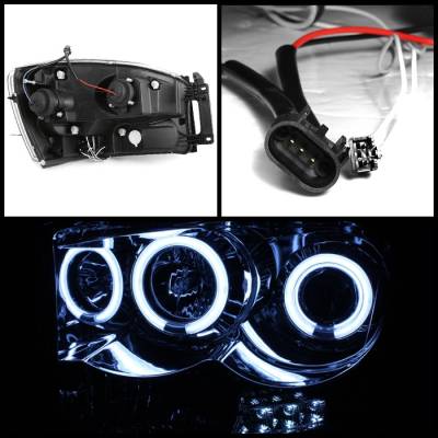 Spyder - Dodge Ram Spyder Projector Headlights - CCFL Halo - LED - Chrome - 444-DR06-CCFL-C - Image 2