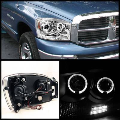 Spyder - Dodge Ram Spyder Projector Headlights - LED Halo - LED - Chrome - 444-DR06-HL-C - Image 2
