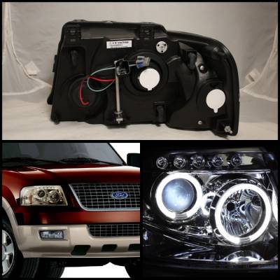 Spyder - Ford Expedition Spyder Projector Headlights - LED Halo - LED - Chrome - 444-FE03-HL-C - Image 2