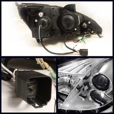 Spyder - Ford Focus Spyder Projector Headlights - DRL - Chrome - 444-FF00-DRL-C - Image 2
