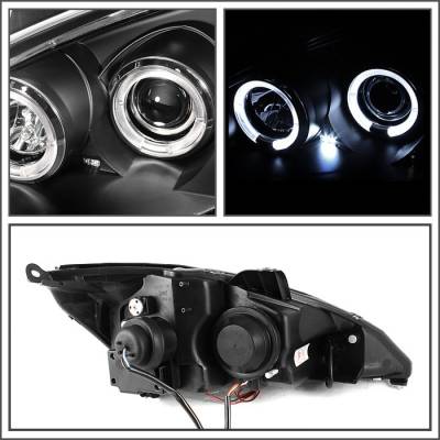 Spyder - Ford Focus Spyder Projector Headlights - LED Halo - Black - 444-FF00-HL-BK - Image 2