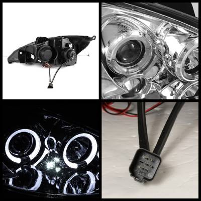 Spyder - Ford Focus Spyder Projector Headlights - LED Halo - Black - 444-FF00-HL-C - Image 2