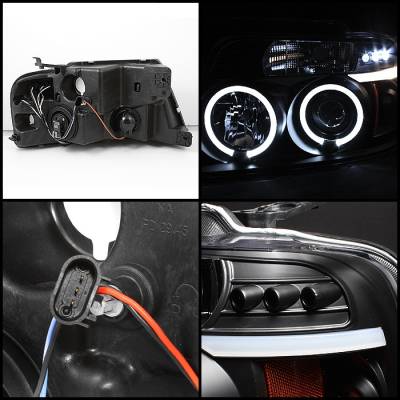 Spyder - Ford F150 Spyder Projector Headlights - Version 2 - LED Halo - LED - Black - 444-FF15004-HL-G2-BK - Image 2