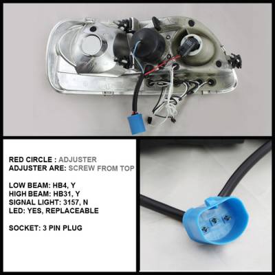Spyder - Ford F150 Spyder Projector Headlights - CCFL Halo - LED - Chome - 1PC - 444-FF15097-1P-CCFL-C - Image 2