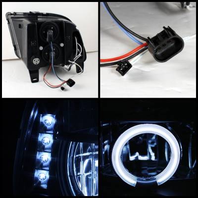 Spyder - Ford Mustang Spyder Projector Headlights CCFL Halo - LED - Black - 444-FM05-CCFL-BK - Image 2