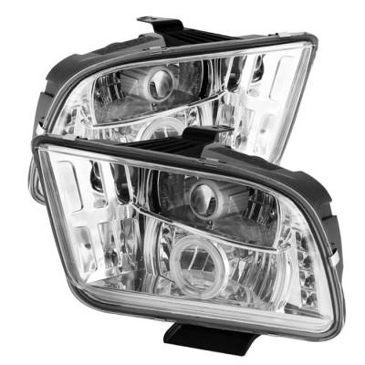 Spyder - Ford Mustang Spyder Projector Headlights CCFL Halo - LED - Chrome - 444-FM05-CCFL-C - Image 1