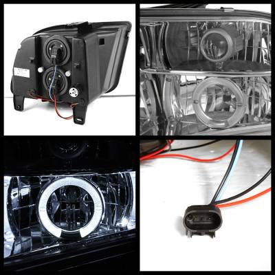 Spyder - Ford Mustang Spyder Projector Headlights LED Halo - LED - Chrome - 444-FM05-HL-C - Image 2