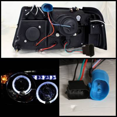 Spyder - Ford Ranger Spyder Projector Headlights - LED Halo - LED - Black - 1PC - 444-FR01-1PC-HL-BK - Image 2