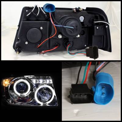 Spyder Auto - Ford Ranger Spyder Halo LED Projector Headlights - Chrome - 444-GS07-CCFL-SM - Image 2