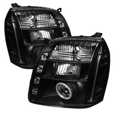 Spyder - GMC Yukon Spyder Projector Headlights - CCFL Halo - LED - Black - 444-GY07-CCFL-BK - Image 1