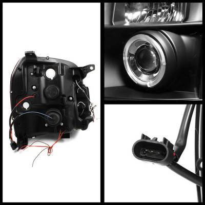 Spyder - GMC Yukon Spyder Projector Headlights - LED Halo - LED - Black - 444-GY07-HL-BK - Image 2