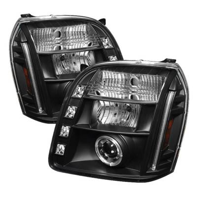 Spyder - GMC Yukon Spyder Projector Headlights - LED Halo - LED - Black - 444-GY07-HL-BK - Image 1