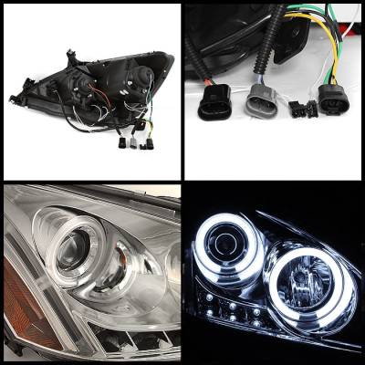 Spyder - Honda Accord Spyder Projector Headlights - CCFL Halo - LED - Chrome - 444-HA03-CCFL-C - Image 2