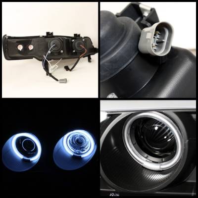 Spyder - Honda Accord Spyder Projector Headlights - CCFL Halo - Black - 1PC - 444-HA94-CCFL-BK - Image 2