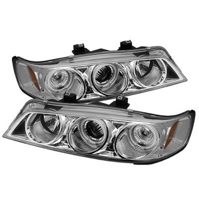 Honda Accord Spyder Projector Headlights - CCFL Halo - Chrome - 1PC - 444-HA94-CCFL-C