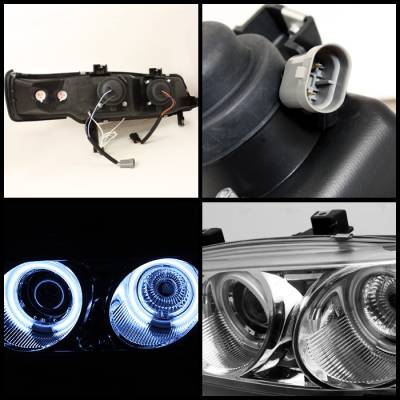 Spyder - Honda Accord Spyder Projector Headlights - CCFL Halo - Chrome - 1PC - 444-HA94-CCFL-C - Image 2