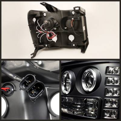 Spyder Auto - GMC Sierra Spyder Halo LED Projector Headlights - Black - 444-HA98-AM-C - Image 2