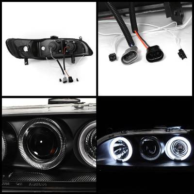 Spyder - Honda Accord Spyder Projector Headlights - CCFL Halo - Black - 1PC - 444-HA98-CCFL-BK - Image 2