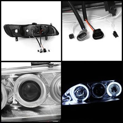 Spyder - Honda Accord Spyder Projector Headlights - CCFL Halo - Chrome - 1PC - 444-HA98-CCFL-C - Image 2