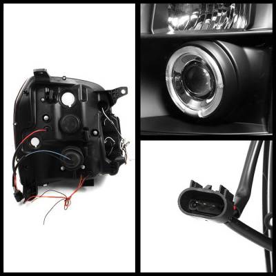 Spyder Auto - GMC Yukon Spyder Halo LED Projector Headlights - Black - 444-HC01-AM-C - Image 2