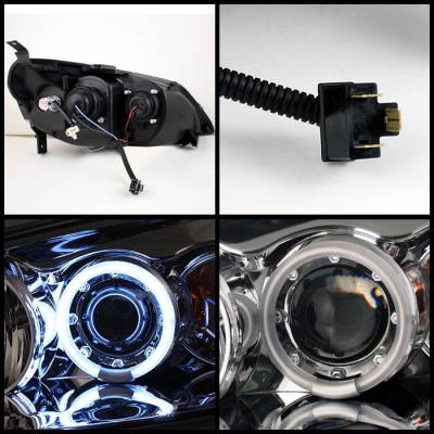 Spyder - Honda Civic 2DR & 4DR Spyder Projector Headlights - CCFL Halo - Chrome - 444-HC01-CCFL-C - Image 2